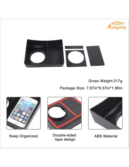 Caja de almacenamiento para portavasos Aunginsy Toyota Tacoma 2006-2015