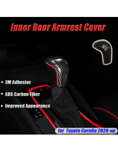 Cubierta Pomo Palanca Cambios BOYUER Toyota Camry Corolla Rojo 2