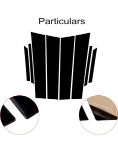 8PCS Cubierta de B-Pilares Ventana Toyota CHR 2018-2021 2