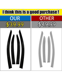 Deflectores de lluvia adhesivos LETINGFAR para Toyota Corolla 2020-2024 2