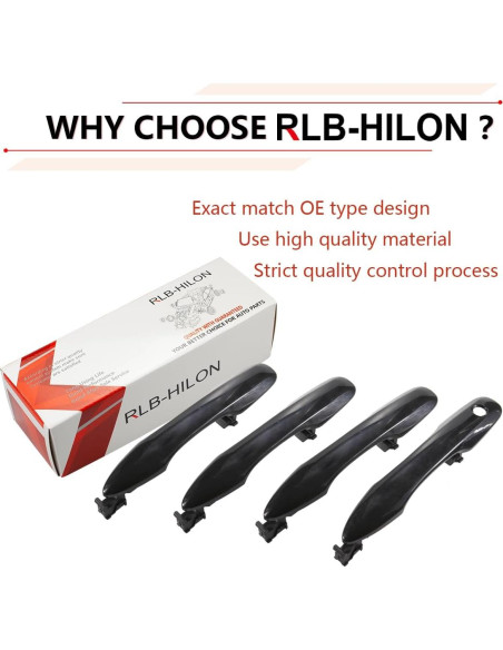Manija de Puerta Exterior RLB-HILON para Toyota Camry, Corolla y Avalon