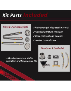 Kit de cadena de distribución AUCERAMIC para Toyota 2.7L 2