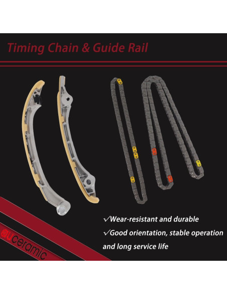 Kit de cadena de distribución AUCERAMIC para Toyota 2.7L