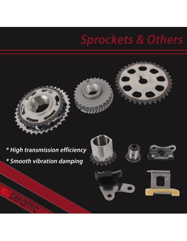 Kit de cadena de distribución AUCERAMIC para Toyota 2.7L