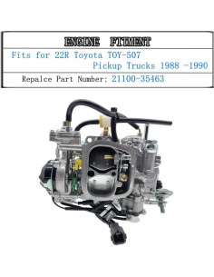 Carburador LDCRE 22R 2.4L para Toyota Pickup 1987-1990 2