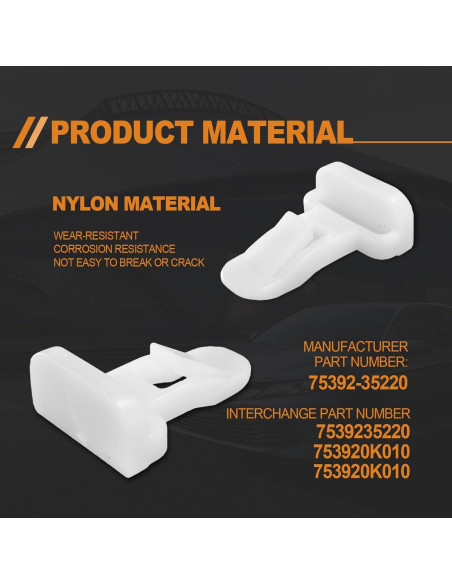 30 Clips de Retenedor de Extensión Toyota Lexus 75392-35220