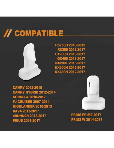 30 Clips de Retenedor de Extensión Toyota Lexus 75392-35220