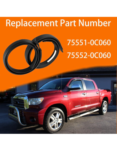 Moldura de Goteo de Techo MIYIMORE para Toyota Tundra 2007-2021