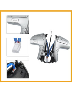 Botón Control Volante Toyota Camry Hilux Plateado Reemplazo 2