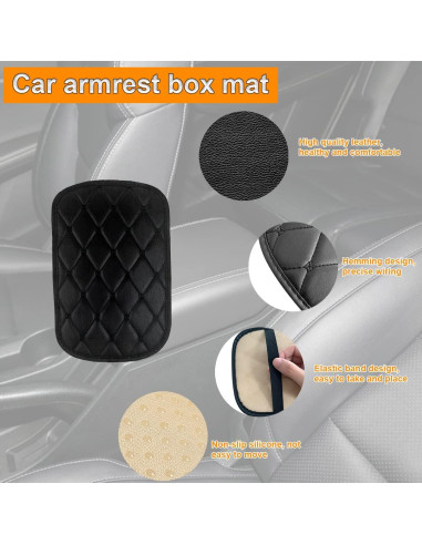 Almohadilla de Consola Central 8sanlione Negra 31.99x20.93cm