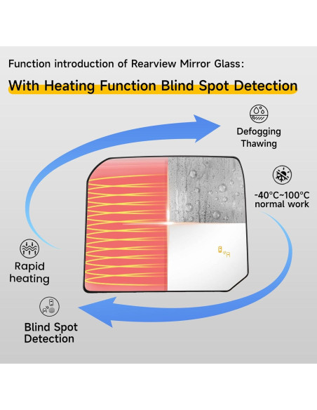 Cristal Espejo Lateral Derecho Toyota Tundra 2022-2023