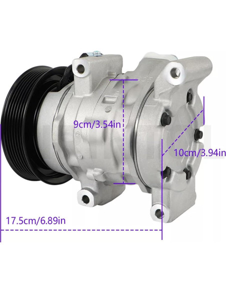 Compresor de AC HIRINTOL 12V para Toyota Hilux 2004-2015