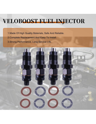 Inyector de Combustible VeloBoost 4Pcs para Toyota HILUX HIACE 3.0L