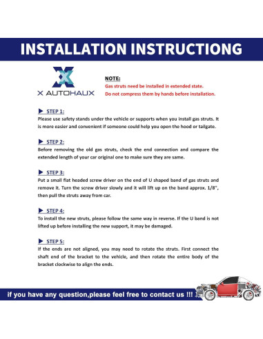 Asistente de Puerta Trasera X AUTOHAUX para Toyota Hilux 2015-2023