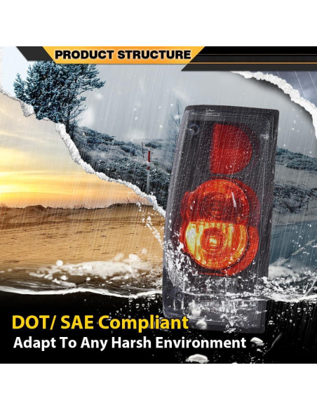 Lámpara de freno trasera CNNELL para Toyota Hilux 1989-1995