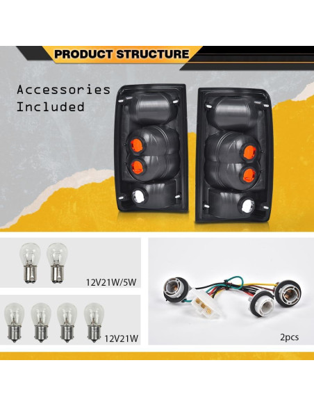 Lámpara de freno trasera CNNELL para Toyota Hilux 1989-1995