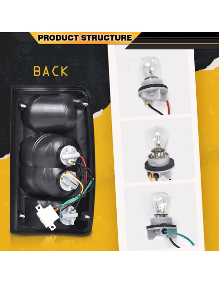 Lámpara de freno trasera CNNELL para Toyota Hilux 1989-1995