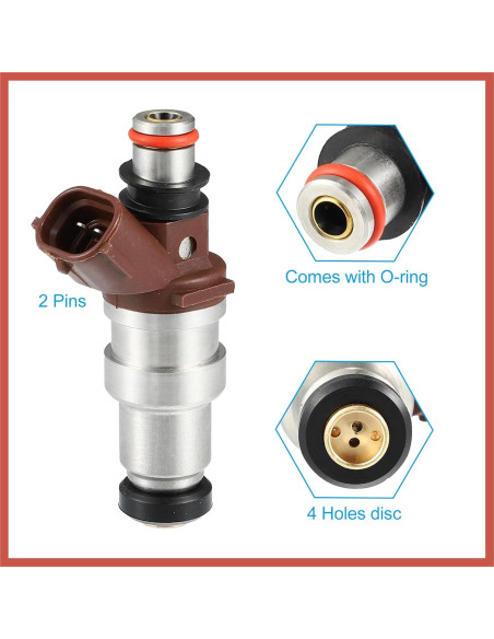 Inyector de Combustible ACROPIX 4 Pcs 23250-75050 para Toyota