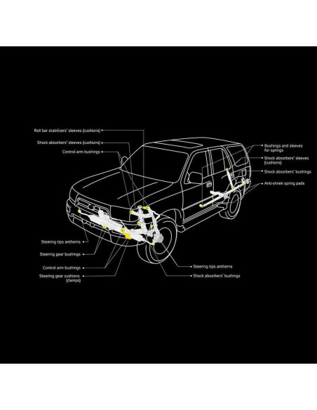 Barra estabilizadora poliuretano Siberian Bushing Toyota Hilux