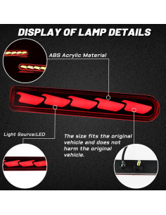 Luz de Niebla Trasera LED PGTOPONE Rojo Impermeable 2