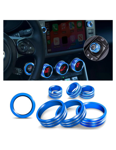 Accesorios de Interior Polodunn para Subaru BRZ y GR86 2021-2025 - 7 Pcs Azul