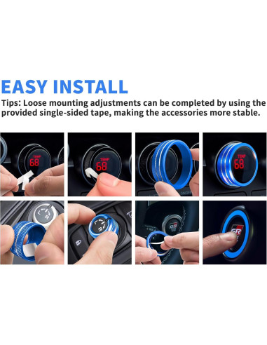 Accesorios de Interior Polodunn para Subaru BRZ y GR86 2021-2025 - 7 Pcs Azul