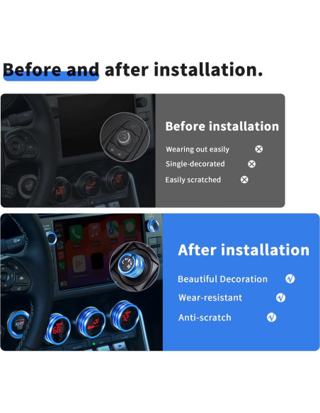 Accesorios de Interior Polodunn para Subaru BRZ y GR86 2021-2025 - 7 Pcs Azul