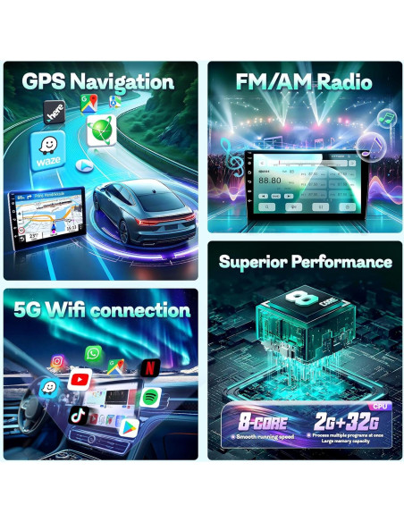 Radio Android 10.1" Gearzbtor para Toyota Camry 2012-2014