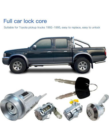 Juego de Cerradura de Puerta y Cilindro Toyota Hilux 1988-1997