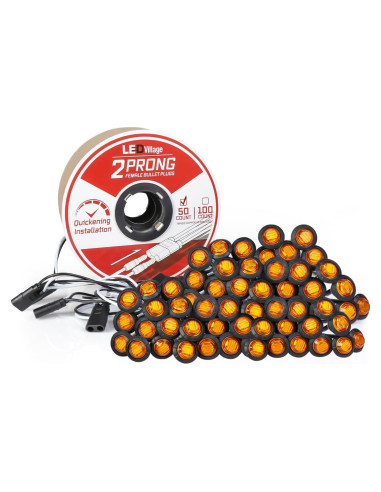 Luz de Marcador LED Ámbar 19x19x9 cm Ledvillage 50 Pcs