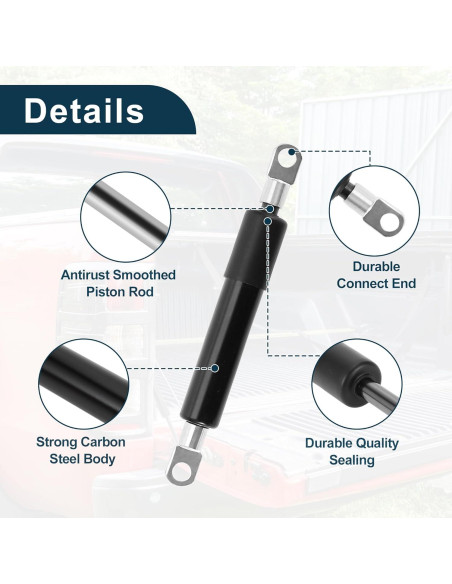 Soportes de Elevación de Puerta Trasera TUCKBOLD Toyota Hilux 2015-2021
