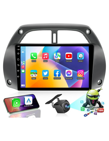 Radio Estéreo Android 9" Fortdows para Toyota RAV4 2001-2006
