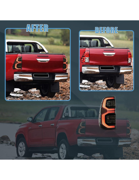 Luz Trasera VLAND para Toyota Hilux 2015-2022 Ahumado