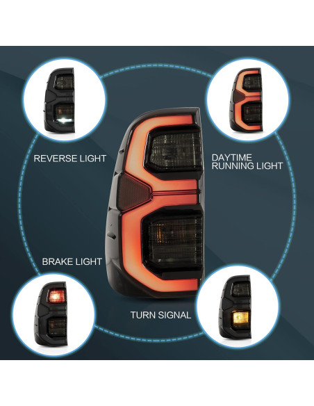 Luz Trasera VLAND para Toyota Hilux 2015-2022 Ahumado
