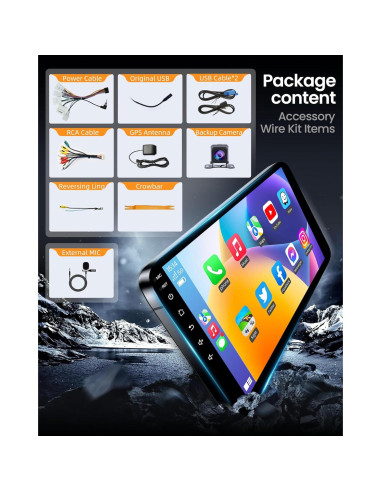 Radio Estéreo Android 9" Fortdows para Toyota RAV4 2001-2006