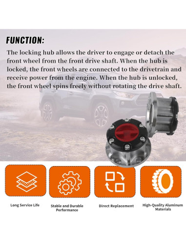 Cubo de Bloqueo de Rueda HLBTK para Toyota 4Runner T100