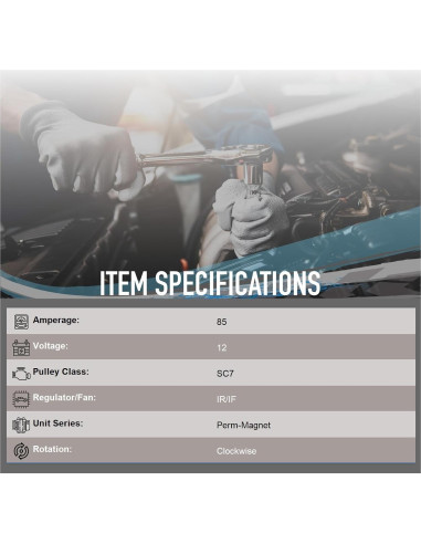 Alternador OEG Parts 85A 12V para Toyota Hi-Lux y Land Cruiser