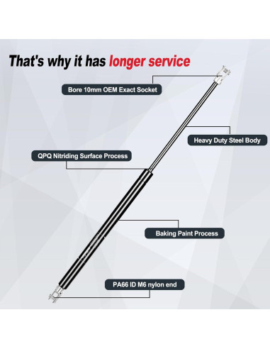 Amortiguadores de Puerta Trasera Vepagoo 3B-586261 Toyota