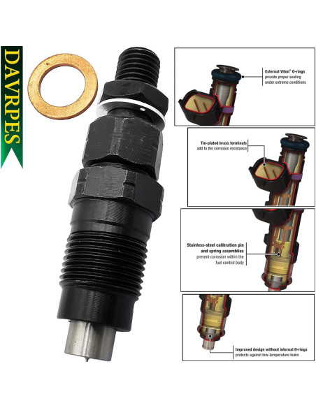 Inyector de Combustible Diésel DAVRPES 093400-7040 para Toyota
