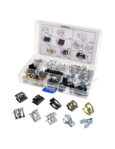 100 Clips de Resorte de Panel Metal TOPCNOEM para Auto