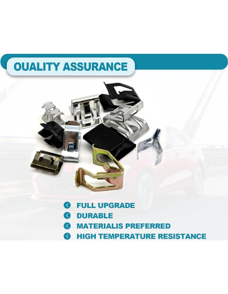 100 Clips de Resorte de Panel Metal TOPCNOEM para Auto