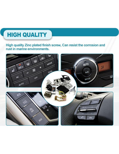 100 Clips de Resorte de Panel Metal TOPCNOEM para Auto