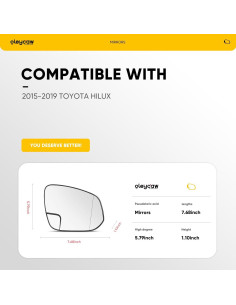 Espejo Lateral Derecho Calefaccionado Oleycaw Toyota Tacoma 2015-2019 2