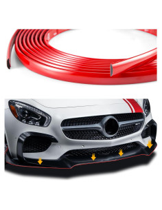 Moldura de recorte para puerta de automóvil Carleef 5m Rojo