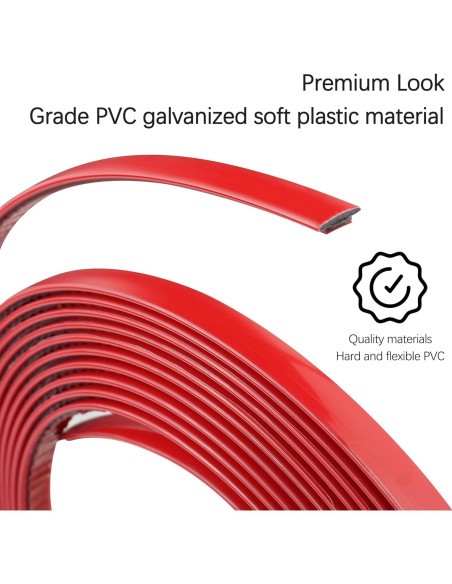 Moldura de recorte para puerta de automóvil Carleef 5m Rojo