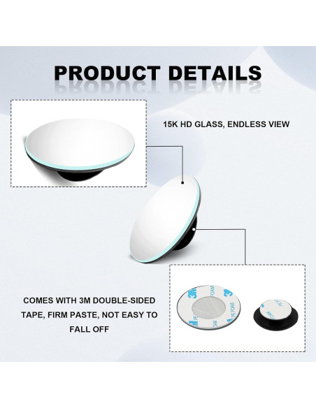 Espejos de Punto Ciego CmeRto 5,08 cm Ajustables 360