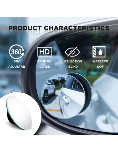 Espejos de Punto Ciego CmeRto 5,08 cm Ajustables 360