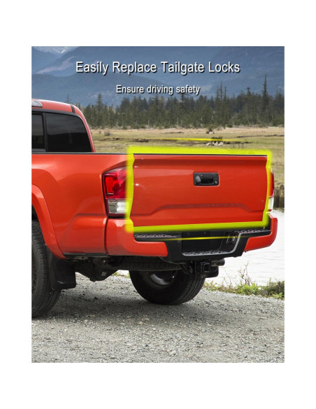 Cerradura de Puerta Trasera TADYAO para Toyota Tacoma 2004-2015