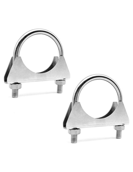 Abrazaderas U-Bolt de acero inoxidable 2" KEVWR - Paquete de 2