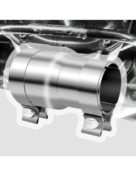 Adaptador de Escape Figpade 2.5 a 3 Pulgadas con Abrazaderas